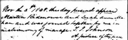 Ridenhour, Martin, Marriage Record, Ancestry.com (2)